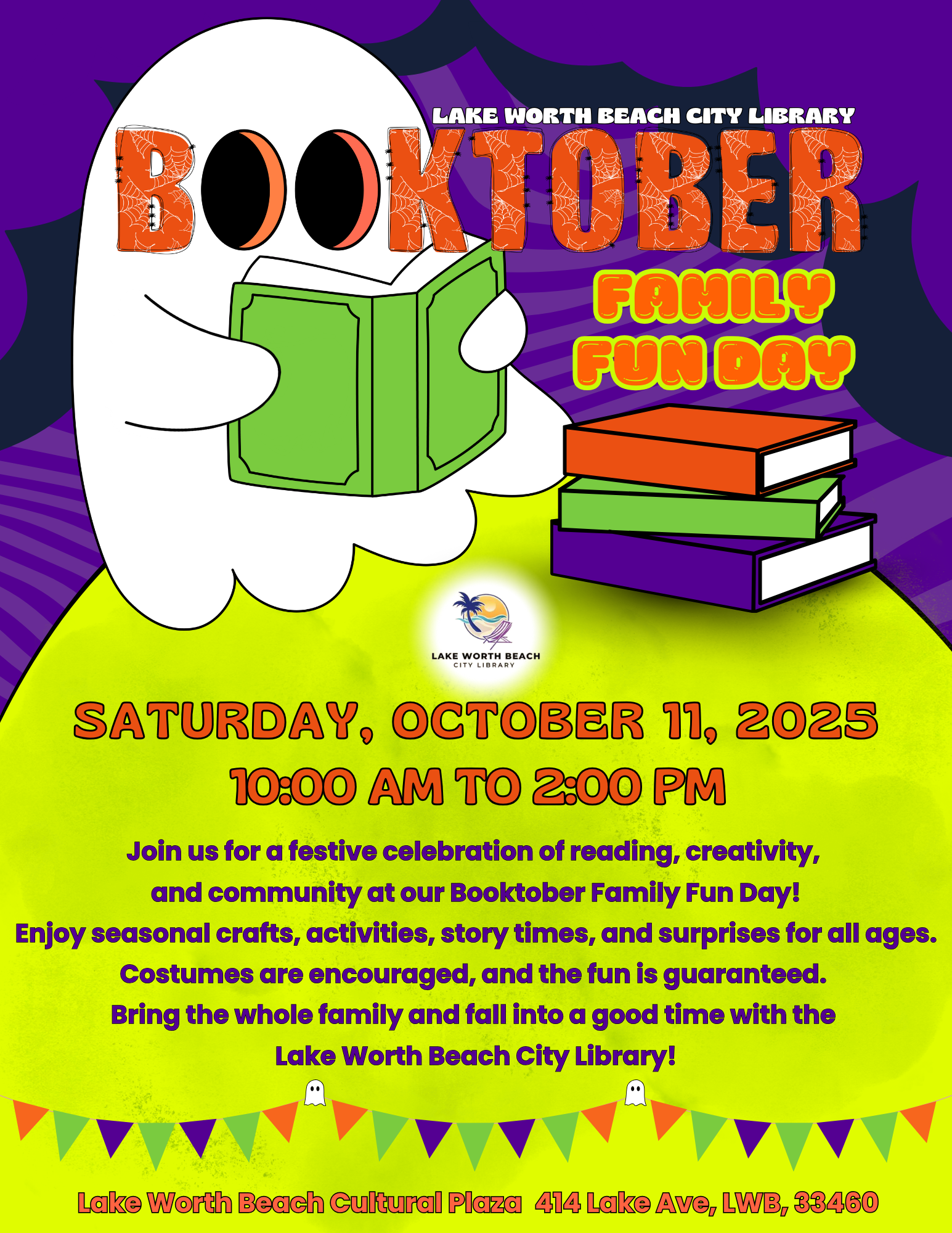 Booktober Family Fun Day flyer