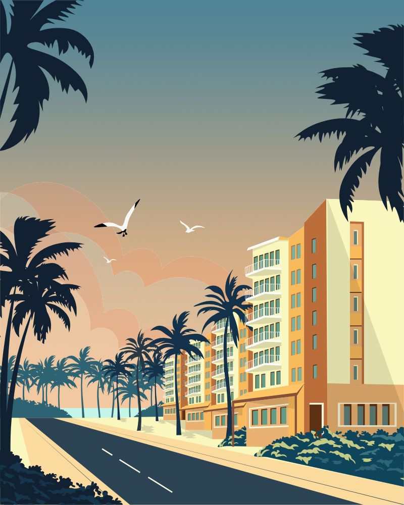 Contact Details Background Image of Fl Beaches Vector